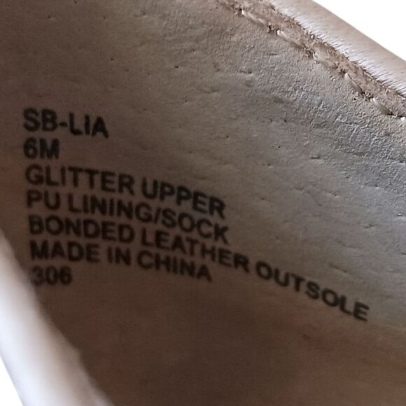 Betsey Johnson Glittery Ballet Flats 6M Lia Balletcore Bow Tie Romantic Coquette - Picture 10 of 16